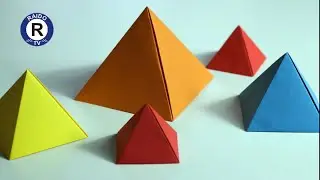 ORIGAMI PYRAMID | How to make a paper pyramid | Geometric shapes from paper