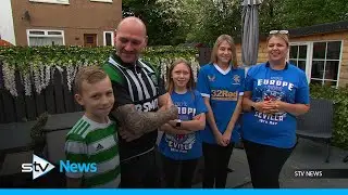 Family turns Celtic pub into Rangers bar for European final