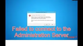 Failed to connect to the Kaspersky Security Center !!! How to fix