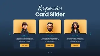 Responsive Card Slider Using HTML CSS & JavaScript | Swiper Js