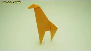 Giraffe out of paper origami