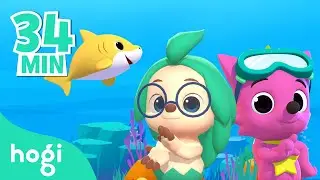 💙Hogi joins 🦈 Baby Shark Dance! | Happy Shark Month | Rhymes & Colors | Pinkfong & Hogi