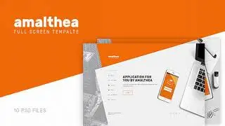 Amalthea — Full Screen App Showcase PSD Template | Themeforest Website Templates and Themes