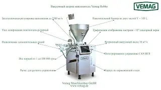Пищевое оборудование Вакуумный шприц наполнитель Vemag Robby - 