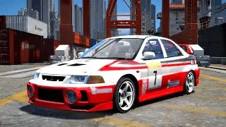 GTA IV MITSUBISHI LANCER EVOLUTION VI RALLY EDITION CRASH TESTING HD