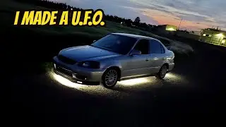 Installing Underglow On The EK Civic! (Lost Footage)