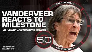 Tara VanDerveer reacts to becoming the all-time winningest college hoops head coach 🏆 | SportsCenter