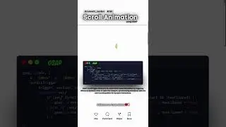 Scroll Animation using GSAP #codewith_muhilan #css #coding #gsap