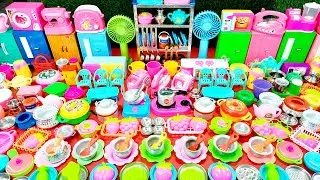 7 Minutes Satisfying with Unboxing Pink Disney Kitchen Set|Plastic Full Kitchen Set Toy Cooking Game