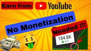 No Monetization Needed - Earn from YouTube💸🤑 