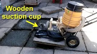 Lifting patio stones with a shopvac