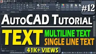 #12 | Text, Multiline Text, Single line Text in AutoCAD @DeepakVerma_dp