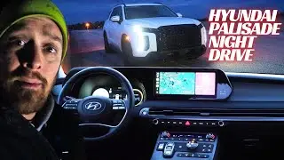 Hyundai Palisade Night Drive:  How are the Headlights, Instruments and Screens??