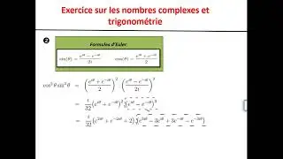 Exercice sur les nombres complexes et trigonométrie