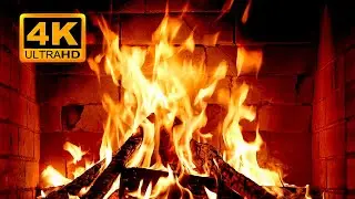 🔥 Cozy Fireplace 4K (12 HOURS). Fireplace with Crackling Fire Sounds. Fireplace Burning 4K