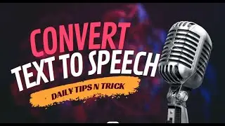 Cara konversi teks menjadi audio suara robot | text to speech