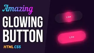 Glowing Glass Button HTML CSS | CSS Glass Button