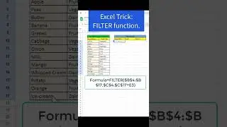 Excel Trick: Filter Function!! #shortvideo #exceltips