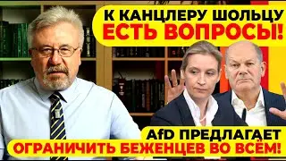 🔥 К КАНЦЛЕРУ ШОЛЬЦУ ЕСТЬ ВОПРОСЫ / AfD ПРЕДЛАГАЕТ ОГРАНИЧИТЬ БЕЖЕНЦЕВ ВО ВСЁМ! #neuezeitentv