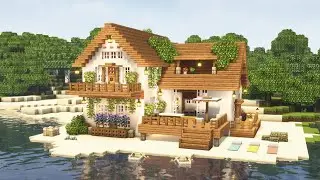 [Minecraft] 🏖️🌴 Aesthetic Beach House Tutorial / Mizuno's 16 Craft Resource Pack