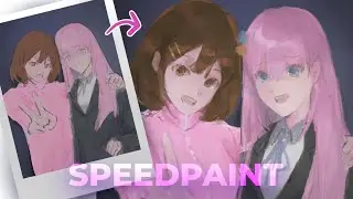 [speedpaint] yui and bocchi, mistakes i made as a beginner artist