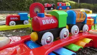 BRIO & HAPE Wooden Toy My First Railway ♪ Colorful Metallophone Course