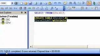 How to Create a new table from an existing table with-without data in Teradata?