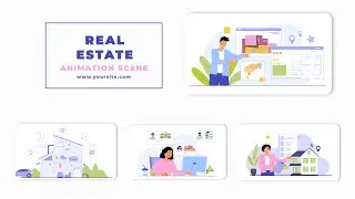 Vector Real Estate Animation Scene After Effects