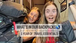 WHAT’S IN OUR TRAVELLING BACKPACKS🌎 1 YEAR OF TRAVELS