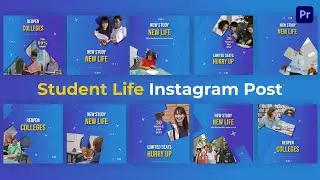 Student Life Minimal Instagram Post Premier Pro Template