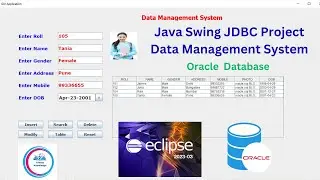 Java Swing GUI for Data Management Oracle Database