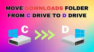 How to move download folder to another? |   From C drive to D Drive | Windows 10/11