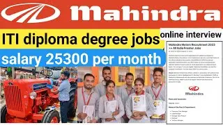 Mahindra company job🔥 | iti campus, iti campus placement 2024, iti | ITI, diploma, degree #jobs #iti