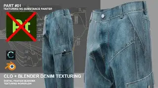 CLO3D to Blender - Texturing NO Substance Painter - Texturing workflow Basic Set up and Clo3d Export