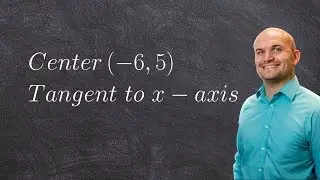 Writing an equation of circle tangent to the x axis given the center