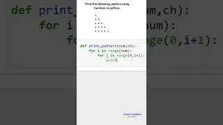 Print the following pattern in python ( python for beginners )