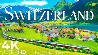 Switzerland (4K Ultra HD) - Scenic Train Ride through Nature & Old Villages - Relaxation Film