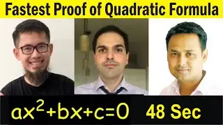 Fastest Proof of Quadratic Formula | Maths Tricks | with blackpenredpen & Dr Peyam