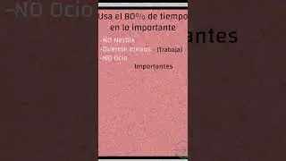 ✅ El mejor CONSEJO PARA APROVECHAR AL MÁXIMO TU TIEMPO