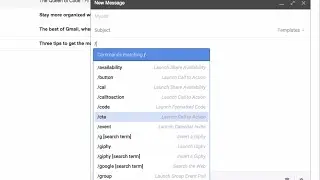 Enhance your emails with slash commands
