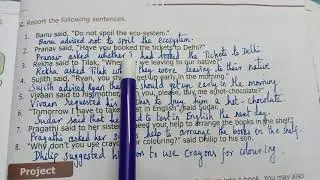 Unit - 7, Grammar 9th English Direct and Indirect Speech Book Back Exercise