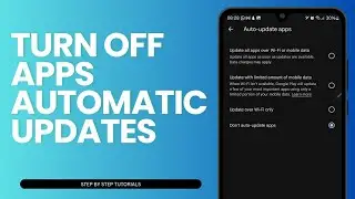 How To Turn Off Apps Automatic Updates in Google PlayStore