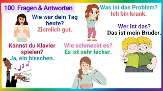 100 Nützliche Deutsche Fragen und Antworten | Tägliche Gespräche Lernen A1-A2