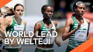 Welteji powers to 3:57.84 over 1500m | Continental Tour Gold 2023