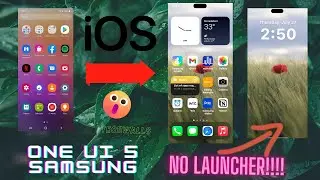 iOS Theme | Homescreen And Lockscreen in Samsung ONE UI 5 Without Launcher 100% Working | Hindi