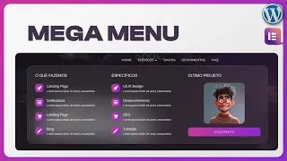 Criando um Mega Menu no Wordpress Elementor - Menu Personalizado