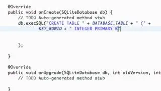 Android Application Development Tutorial - 114 - Creating SQLite Database