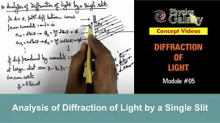 Class 12 Physics | Diffraction of Light | #5 Analysis of Diffraction by a Single Slit | JEE & NEET