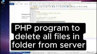 PHP program to delete all files in a folder from server