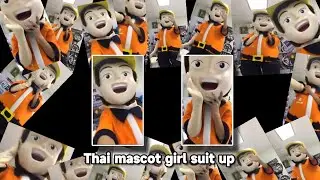 Thai mascot girl suit up